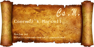 Csermák Marcell névjegykártya